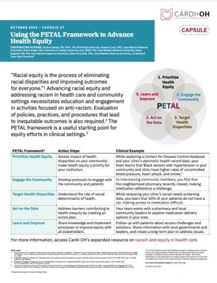 Capsule 27 - Using the PETAL Framework to Advance Health Equity