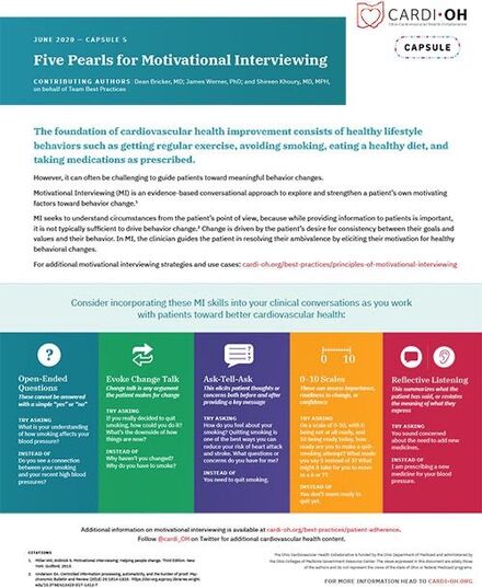 Capsule 5 - Five Pearls for Motivational Interviewing