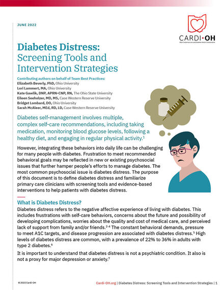Diabetes Distress: Screening Tools and Intervention Strategies