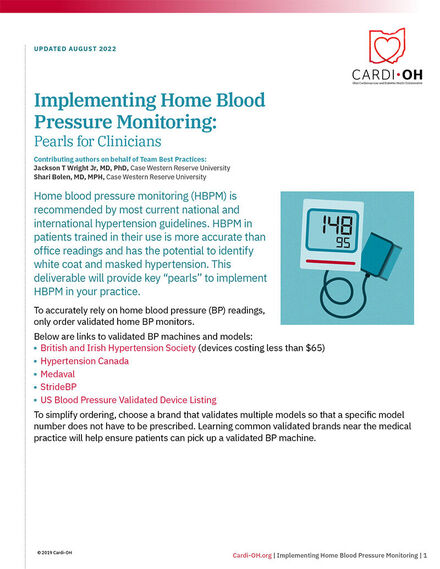 Implementing Home Blood Pressure Monitoring: Pearls for Clinicians